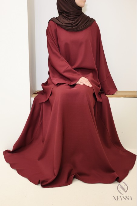 Set für Damen mit bordeauxrotem Rock, Neyssa Confection