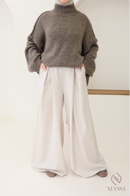 Bescheidener Oversize-Pullover für Damen aus Strick bey neyssa