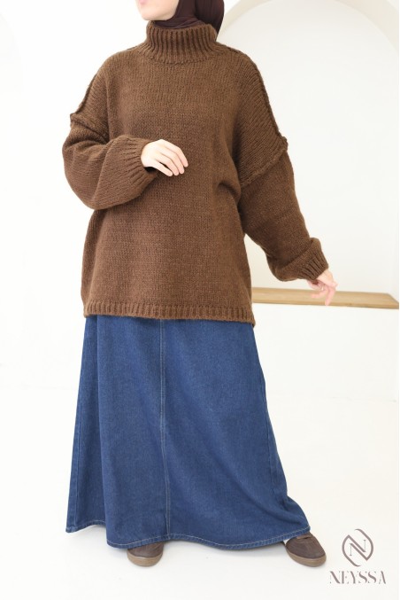 Bescheidener Oversize-Pullover für Damen aus Strick bey neyssa