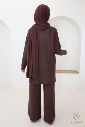 Weiches Strickensemble für Damen, Pullover + Hose, Neyssa Création 2