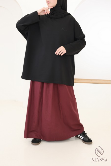 Pull style sweat oversize, idéal pour les hijabi sportives, outfit