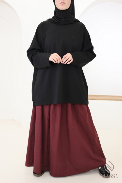 Pull style sweat oversize, idéal pour les hijabi sportives, outfit