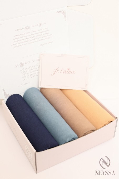 Coffret hijab haut de gamme en jersey premium pour hijabs