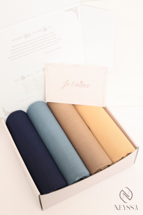 Coffret hijab haut de gamme en jersey premium pour hijabs