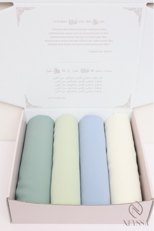 Geschenkbox 4 Hijas aus Medina-Seide für eine muslimische Frau