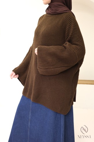 Oversize-Pullover aus feinem Strick mit weiten Ärmeln 2