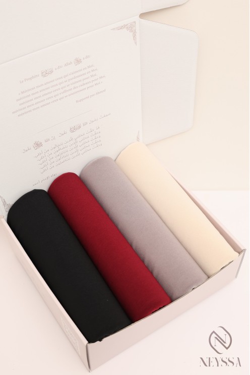 Women's gift box: 4 premium jersey hijabs