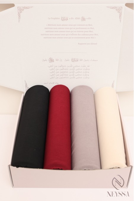 Women's gift box: 4 premium jersey hijabs