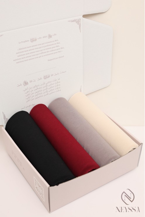 Women's gift box: 4 premium jersey hijabs