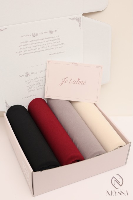 Women's gift box: 4 premium jersey hijabs