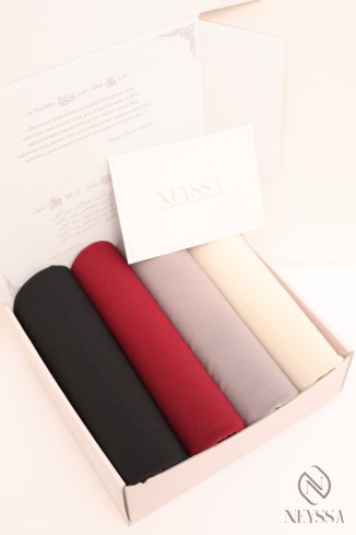 Women's gift box: 4 premium jersey hijabs