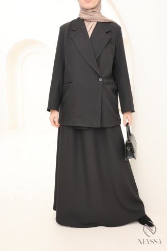 Ensemble 2 pièces blaze + jupe longue femme hijabi tendance