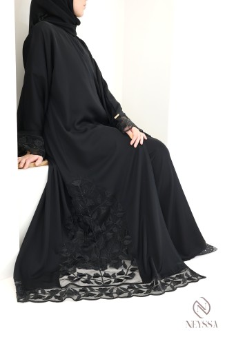Abaya Dubai Kimono mit trendiger Stickerei für Damen 2