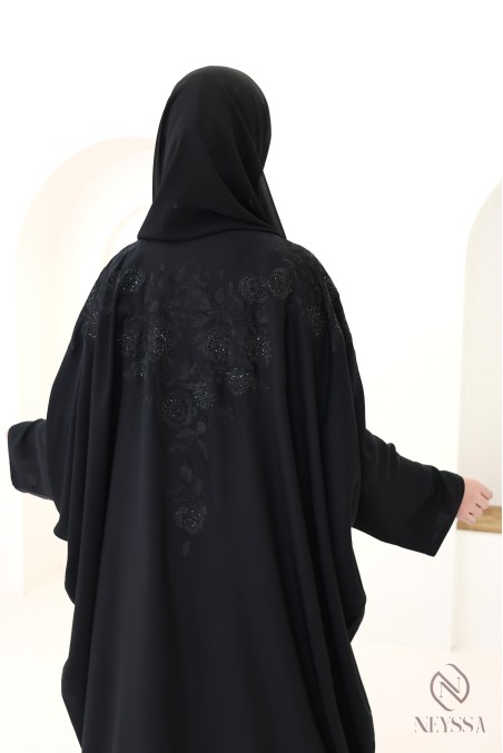Abaya Dubai im Schmetterlingsschnitt mit Stickerei