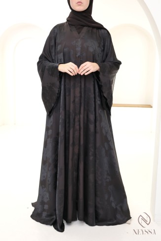 Kimono-Abaya Dubai, brauner Umbrella-Schnitt, für Frauen mit Hijab