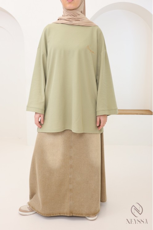 T-shirt oversize femme signé Neyssa, coupe ample, tissu coton