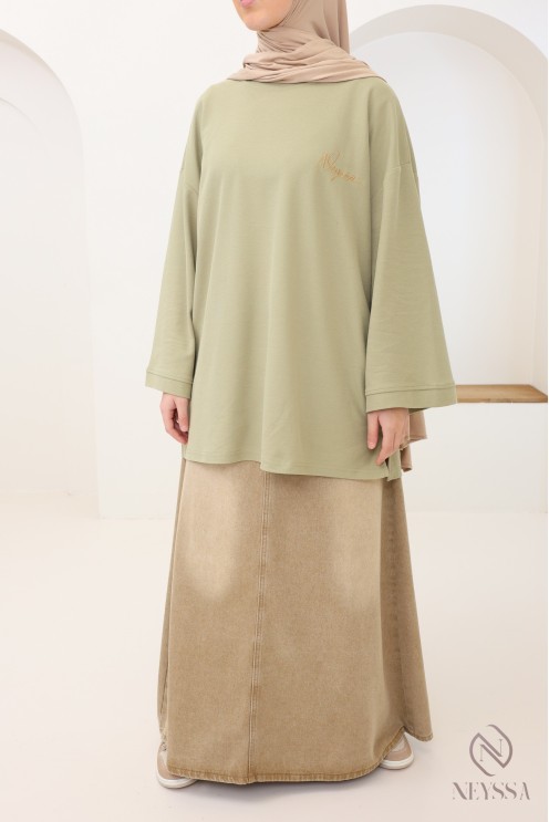 Oversize-T-Shirt für Damen von Neyssa, weit geschnitten, Baumwollstoff