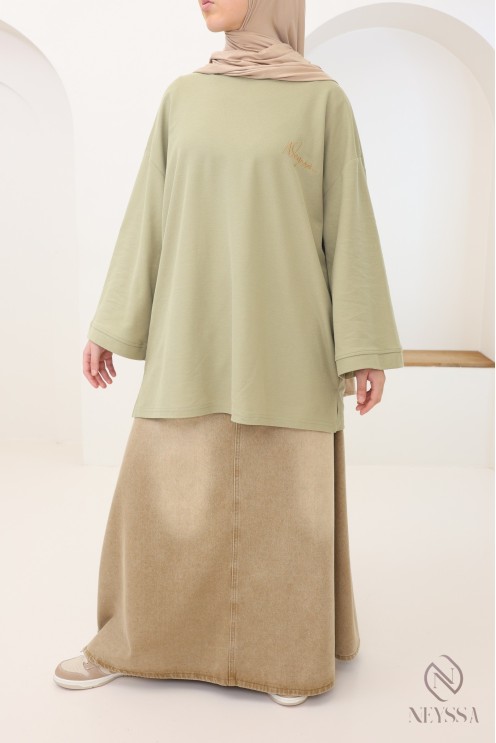 Oversize-T-Shirt für Damen von Neyssa, weit geschnitten, Baumwollstoff