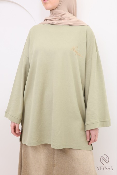 Oversize-T-Shirt für Damen von Neyssa, weit geschnitten, Baumwollstoff