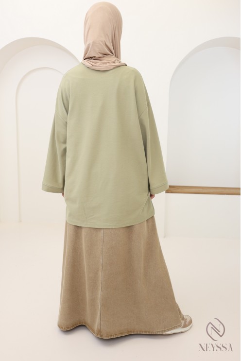 T-shirt oversize femme signé Neyssa, coupe ample, tissu coton