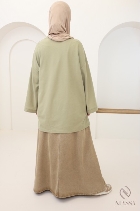 T-shirt oversize femme signé Neyssa, coupe ample, tissu coton