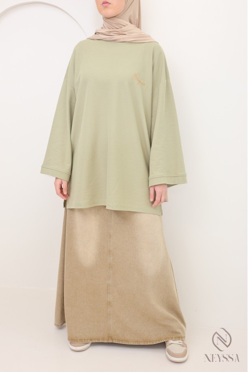 T-shirt oversize femme signé Neyssa, coupe ample, tissu coton