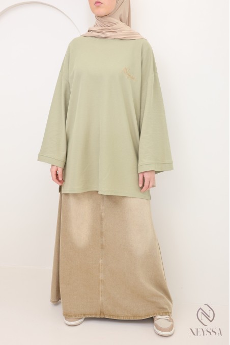 Oversize-T-Shirt für Damen von Neyssa, weit geschnitten, Baumwollstoff