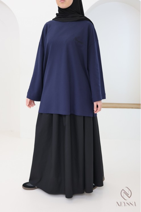 Weites, mittellanges T-Shirt von Neyssa aus Sportswear-Baumwolle