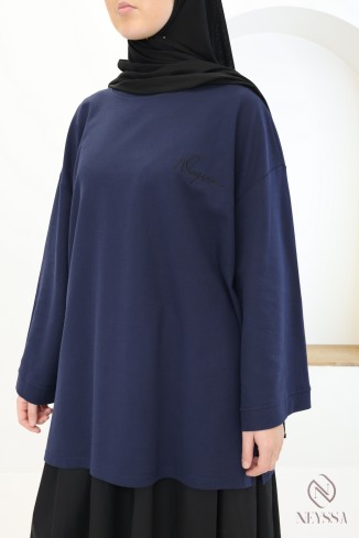 Weites, mittellanges T-Shirt von Neyssa aus Sportswear-Baumwolle 2