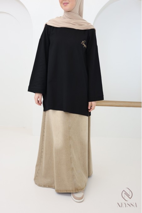 T shirt oversize manches longues femme hijabi tendance