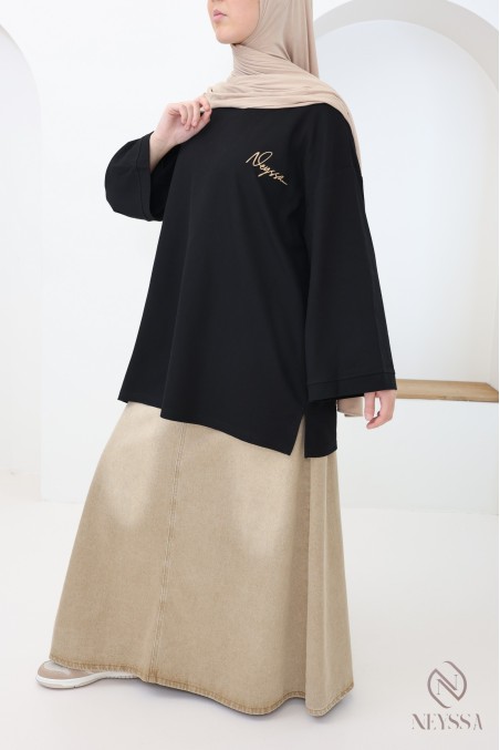T shirt oversize manches longues femme hijabi tendance