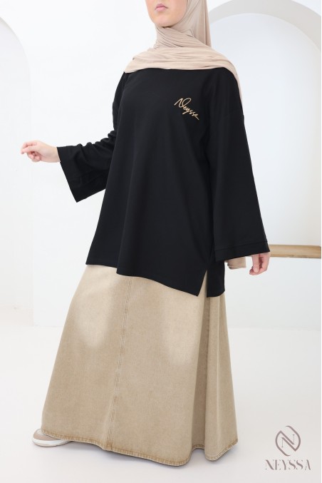 T shirt oversize manches longues femme hijabi tendance
