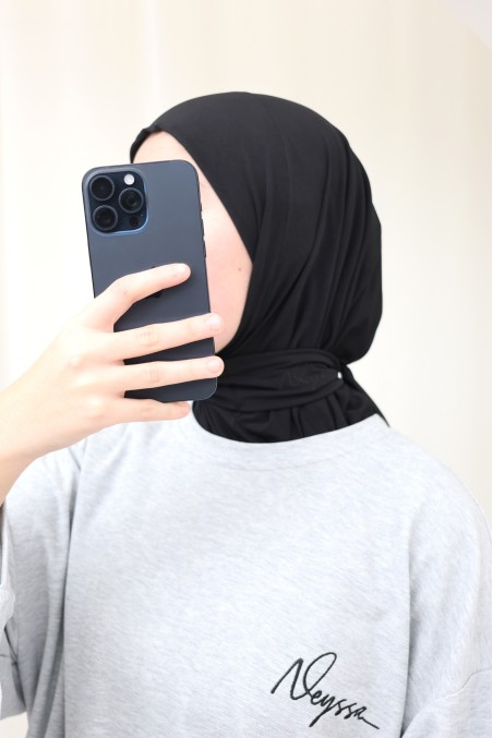 Slip-on hijab balaclava by Neyssa, premium jersey fabric