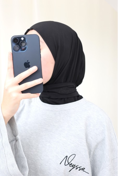 Slip-on hijab balaclava by Neyssa, premium jersey fabric
