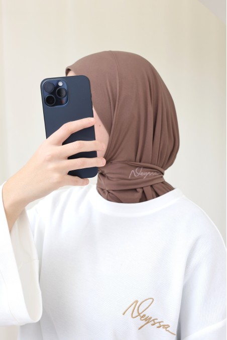 Slip-on hijab balaclava by Neyssa, premium jersey fabric
