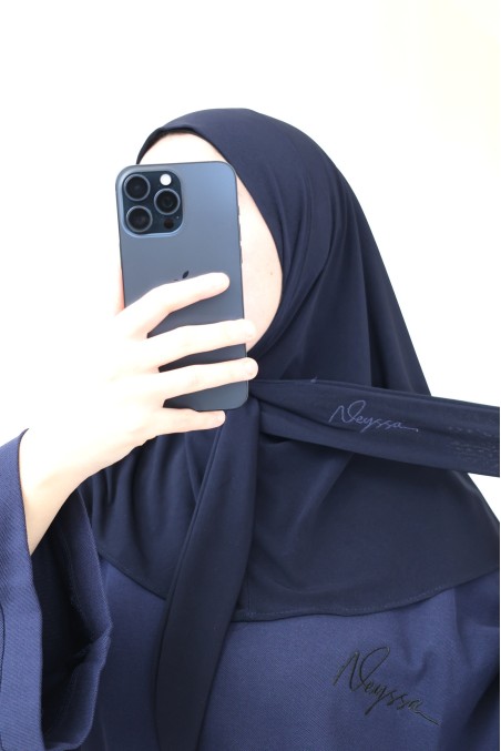Slip-on hijab balaclava by Neyssa, premium jersey fabric