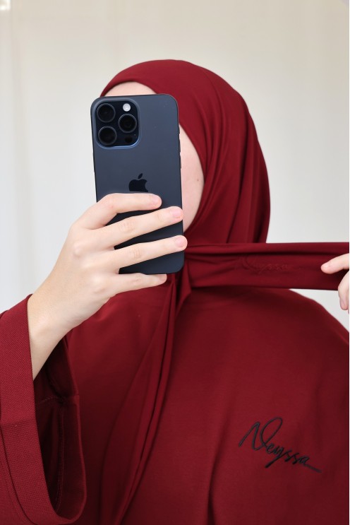 Slip-on hijab balaclava by Neyssa, premium jersey fabric