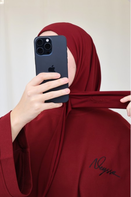 Hijab-Sturmhaube zum Überziehen von Neyssa, hochwertiger Jersey-Stoff