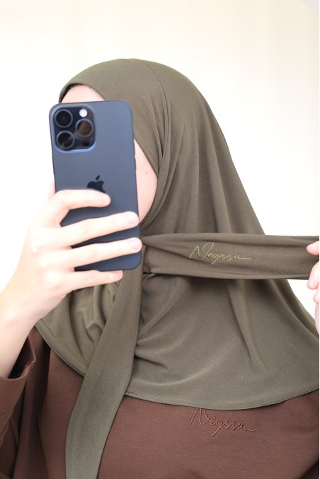 Hijab-Sturmhaube zum Überziehen von Neyssa, hochwertiger Jersey-Stoff