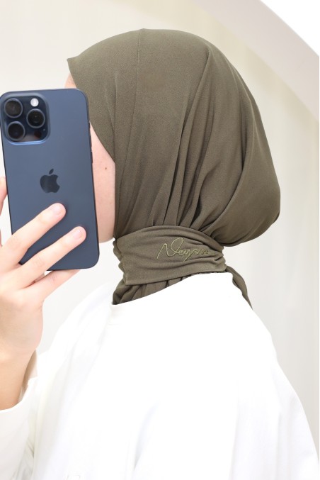 Hijab-Sturmhaube zum Überziehen von Neyssa, hochwertiger Jersey-Stoff