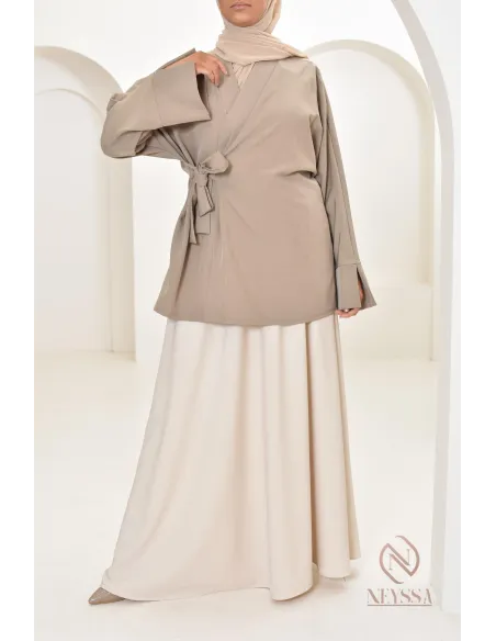 Long flared skirt for women, tailored fabric, high quality