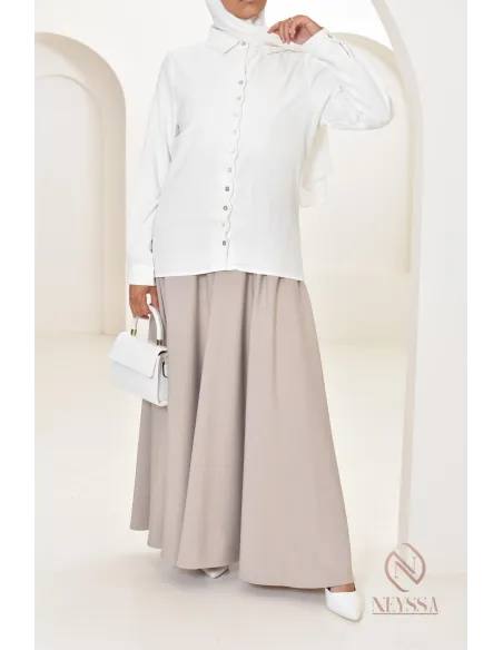 Long flared skirt for women, tailored fabric, high quality