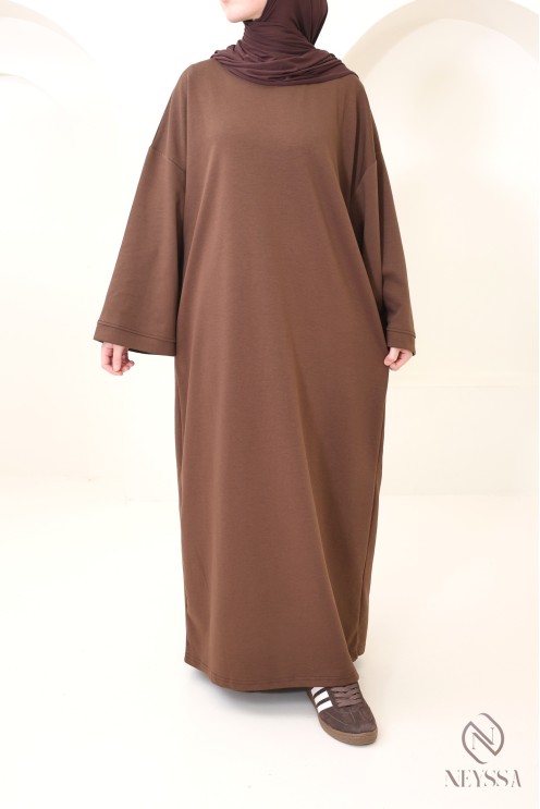 Langes Sweatshirtkleid aus Baumwolle im Sportswear-Stil