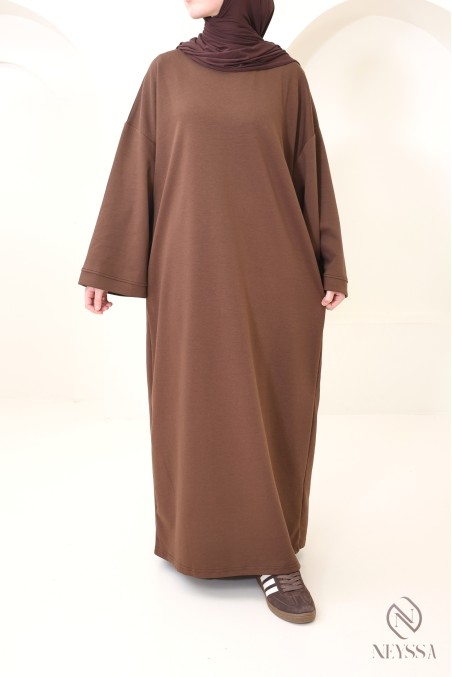 Langes Sweatshirtkleid aus Baumwolle im Sportswear-Stil