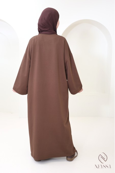 Langes Sweatshirtkleid aus Baumwolle im Sportswear-Stil