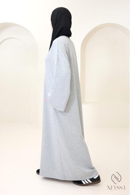 Langes Sweatshirtkleid aus Baumwolle im Sportswear-Stil