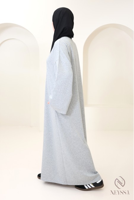 Langes Sweatshirtkleid aus Baumwolle im Sportswear-Stil