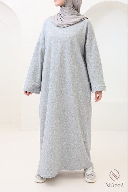 Langes Sweatshirtkleid aus Baumwolle im Sportswear-Stil