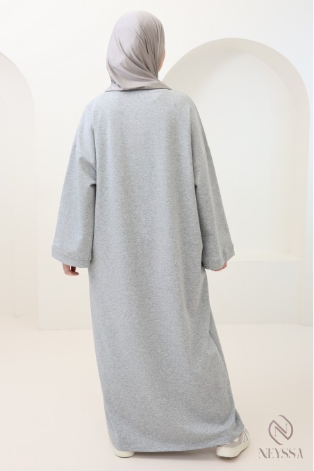 Langes Sweatshirtkleid aus Baumwolle im Sportswear-Stil