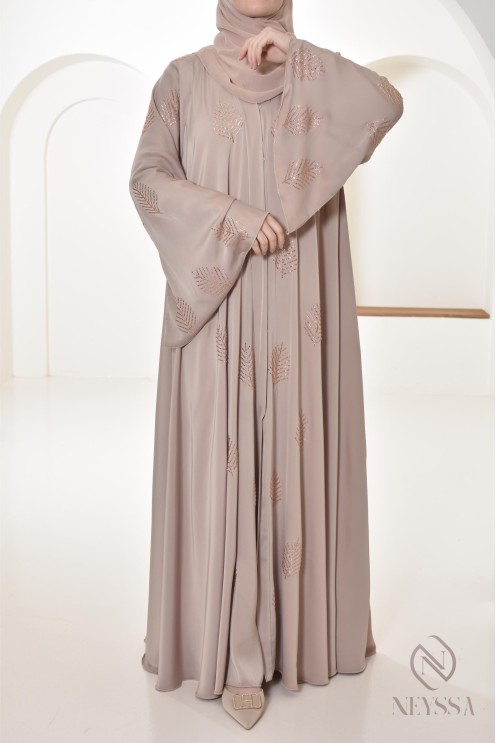 Abaya Dubai Strasssteinen Umbrella-Schnitt, festliche Abaya Frauen